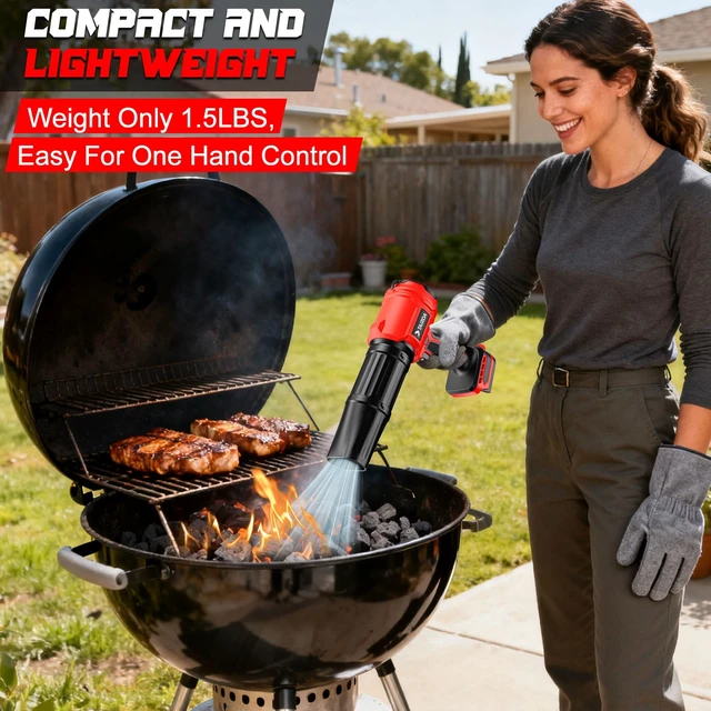Alt view image 6 of 7 - TAIRDA Cordless Leaf Blower Compatible for Milwaukee 18V Battery(NO Battery), Mini Turbo Jet Blower with 2 Nozzles, Lightweight & One-Hand Use, for Patio Garage Yard Cleaning Car Dryer(Tool Only)