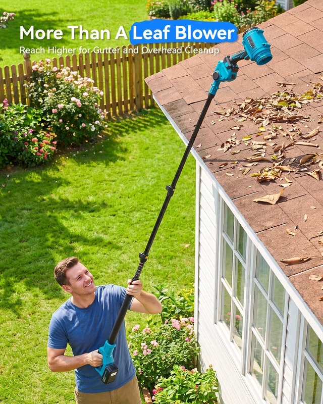 Alt view image 7 of 7 - Leaf Blower Cordless, 700CFM/200MPH, Handheld Blowers with Battery&Charger | 2 x 4.0Ah Batteries, 3-Speed, Lightweight Blowers for Lawn Care, Patio, Yard, Blowing Snow, Leaves, Dust