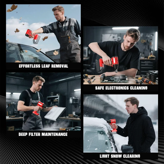 Alt view image 6 of 7 - ohyes Air Duster Compatible with Milwaukee 18V Battery | 380W Brushless Motor 100,000RPM Variable Speed Jet Fan for Jobsite Woodcraft Workshop Cleaning(Battery not Included)