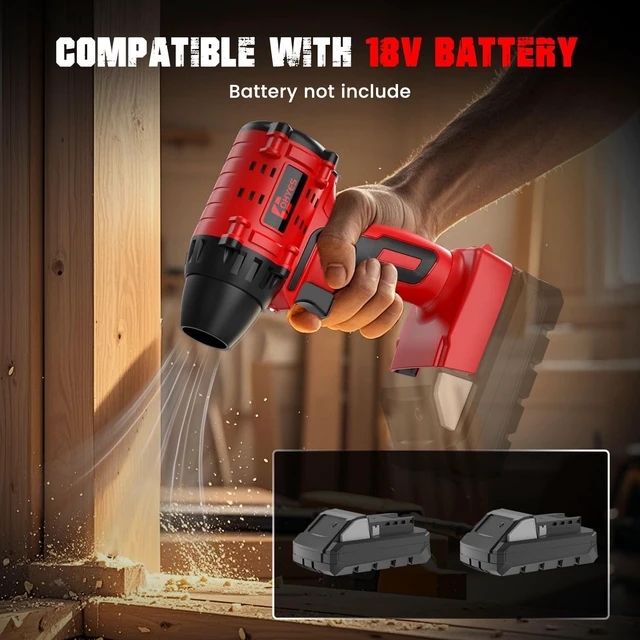 Alt view image 4 of 7 - ohyes Air Duster Compatible with Milwaukee 18V Battery | 380W Brushless Motor 100,000RPM Variable Speed Jet Fan for Jobsite Woodcraft Workshop Cleaning(Battery not Included)