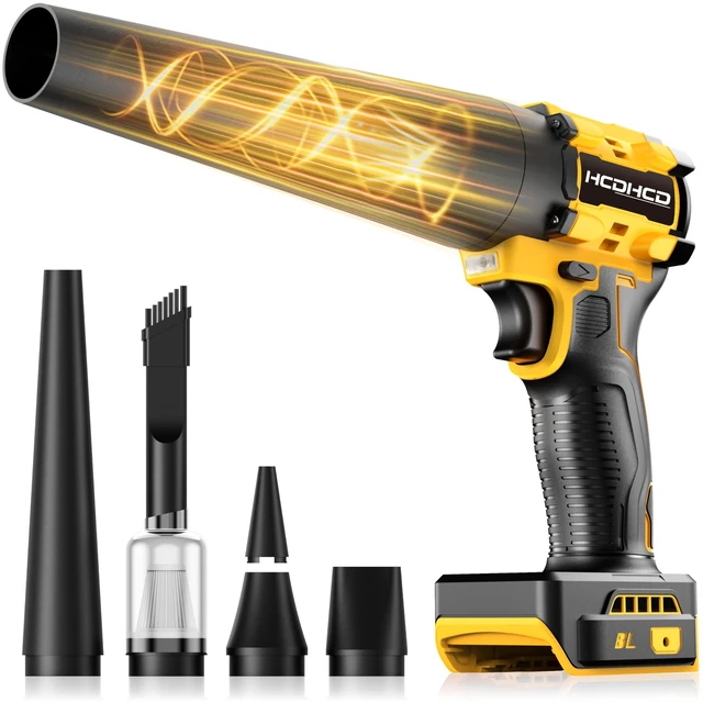 Main image of Leaf Blower Cordless for Dewalt 20V Battery, 1300000RPM Lightweight Mini Leaf Blower Handheld Electric Leaf Blower, 2-in-1 Portable Blower &Vacuum for Lawn Dust/Snow Blowing (Not Battery