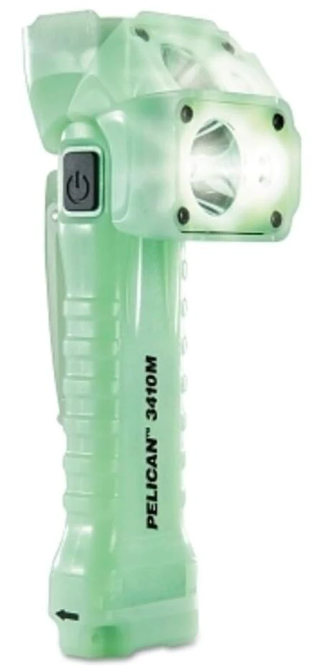 Main image of Pelican 3410 Right Angle LED Flashlight with Magnetic Clip (Photo Luminescent Body)