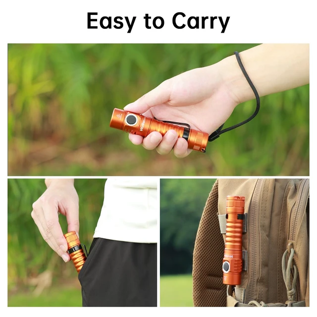 Alt view image 2 of 5 - Wurkkos FC11C Led Flashlight Rechargeable High Lumen 1200 | 90 High CRI Small Flashlight, Super Bright EDC Flashlight IP68 Waterproof, 155Meters, Magnetic Flash Light for Home (5000K)