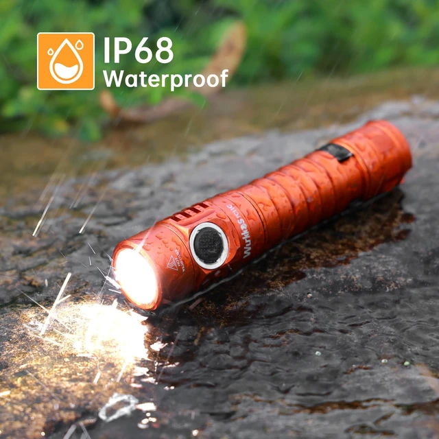 Alt view image 3 of 5 - Wurkkos FC11C Led Flashlight Rechargeable High Lumen 1200 | 90 High CRI Small Flashlight, Super Bright EDC Flashlight IP68 Waterproof, 155Meters, Magnetic Flash Light for Home (5000K)