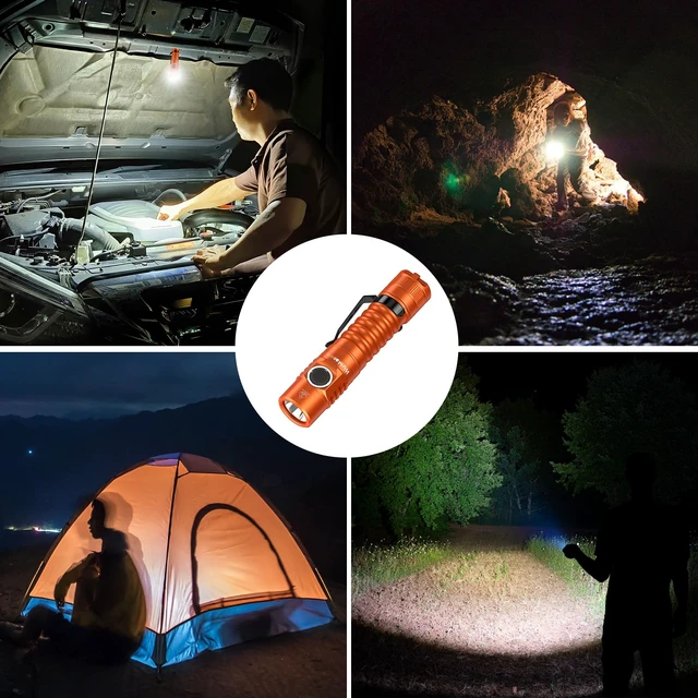 Alt view image 4 of 5 - Wurkkos FC11C Led Flashlight Rechargeable High Lumen 1200 | 90 High CRI Small Flashlight, Super Bright EDC Flashlight IP68 Waterproof, 155Meters, Magnetic Flash Light for Home (5000K)