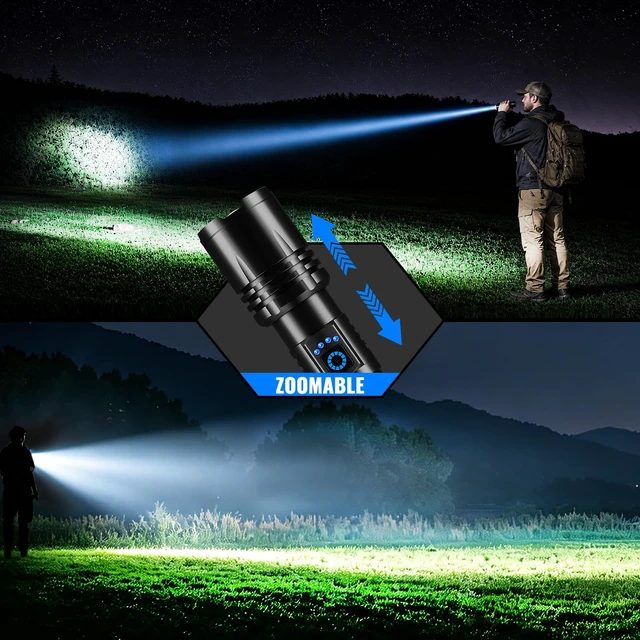 Alt view image 6 of 7 - MIXILIN Rechargeable Flashlights, Super Bright 99000LM LED Flashlights for Home Camping Emergencies, 5 Modes High Lumens Flashlights Powerful Flash Light with USB Cable