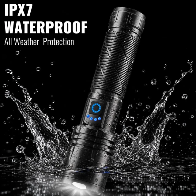 Alt view image 7 of 7 - MIXILIN Rechargeable Flashlights, Super Bright 99000LM LED Flashlights for Home Camping Emergencies, 5 Modes High Lumens Flashlights Powerful Flash Light with USB Cable