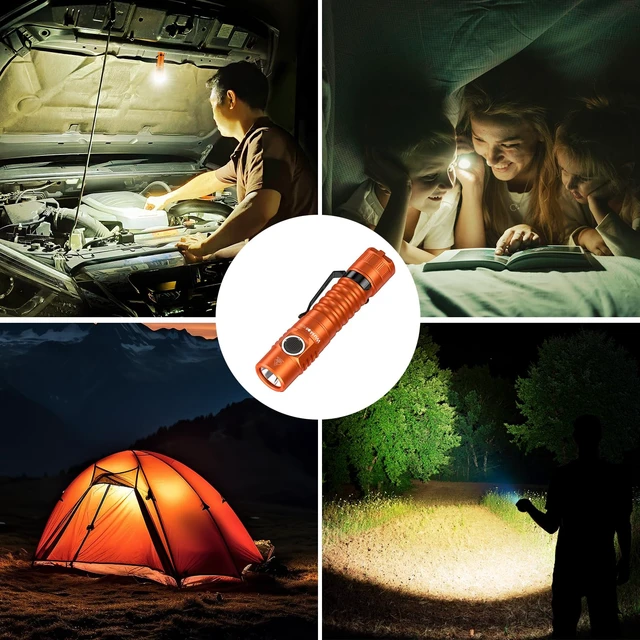 Alt view image 6 of 6 - Wurkkos FC11C Led Flashlight Rechargeable High Lumen 1200 | 90 High CRI Small Flashlight,Super Bright EDC Flashlight IP68 Waterproof, 155Meters, Magnetic Flash Light for Home (4000K)