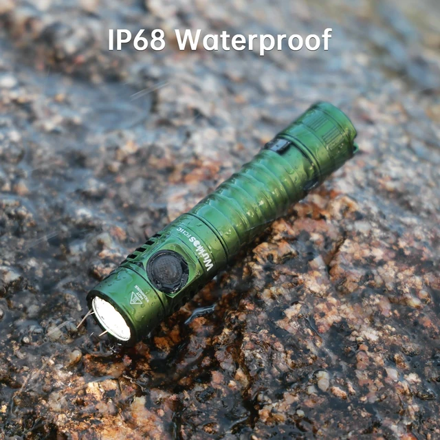 Alt view image 4 of 6 - Wurkkos FC11C Led Flashlight Rechargeable High Lumen 1200 | 90 High CRI Small Flashlight, Super Bright EDC Flashlight IP68 Waterproof, 155Meters, Magnetic Flash Light for Home (4000K)