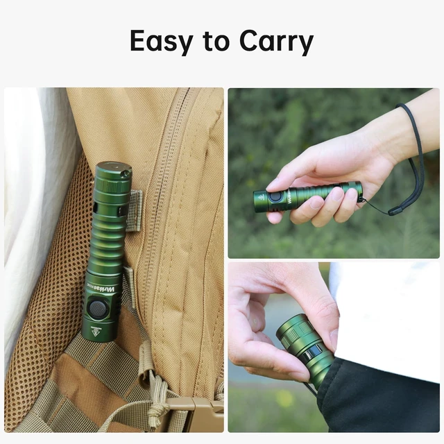 Alt view image 5 of 6 - Wurkkos FC11C Led Flashlight Rechargeable High Lumen 1200 | 90 High CRI Small Flashlight, Super Bright EDC Flashlight IP68 Waterproof, 155Meters, Magnetic Flash Light for Home (4000K)