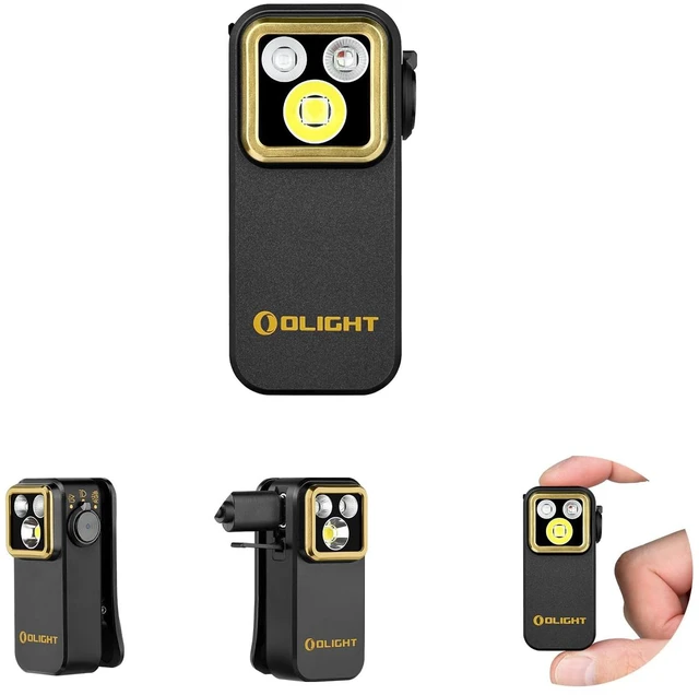 Main image of OLIGHT Oclip Pro S Rechargeable EDC Clip-on Flashlight, Black | RGB, UV, 600 Lumens, USB-C Charging, Flash Modes, Magnetic Clip, Inspection, Signaling, Work, Outdoor Use