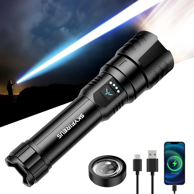Main image of SKYFIRE Flashlight with Ignition Lens,3000lm Rechargeable Flashlights High Lumens Super Bright Waterproof Powerful LED Tactical Flash Light for Camping Essentials Outdoor Home&Gifts
