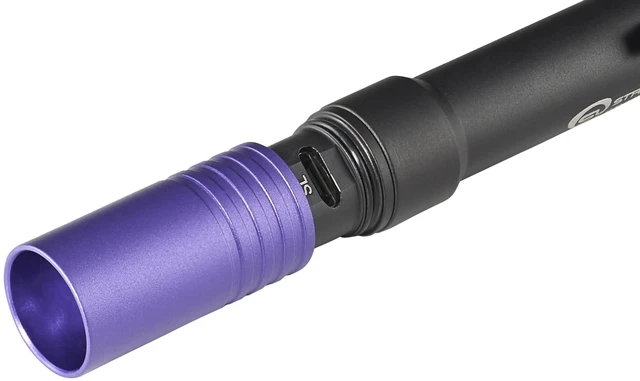 Alt view image 3 of 5 - Streamlight 66149 Stylus Pro UV LED Penlight with Holster, Black | USB rechargeable capable; includes nylon holster; multi-mode lighting; IPX-rated water resistant; impact-resistance tested