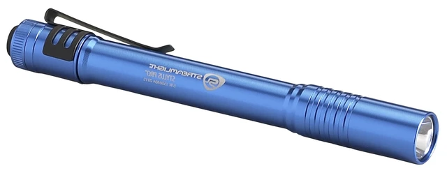 Alt view image 4 of 4 - Streamlight 66122 Stylus Pro Penlight, Blue | 100 lumens; slim penlight design; removable pocket clip; IPX4 water resistant