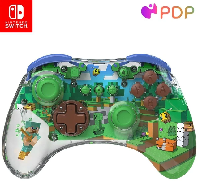 Main image of PDP REALMz Wireless Controller: Minecraft Steve for Nintendo Switch 2 | Licensed for Nintendo & SEGA, Customizable LED Lighting, 40-Hr Battery, Motion Controls, Forest Biome Theme