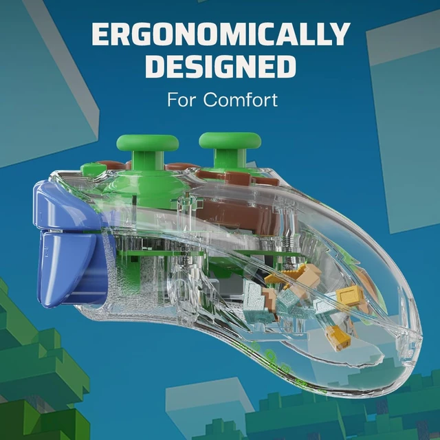 Alt view image 4 of 4 - PDP REALMz Wireless Controller: Minecraft Steve for Nintendo Switch 2 | Licensed for Nintendo & SEGA, Customizable LED Lighting, 40-Hr Battery, Motion Controls, Forest Biome Theme