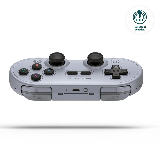Alt view image 4 of 6 - 8Bitdo SN30 Pro Bluetooth Controller with Hall Effect Joystick (Gray) | Rumble Vibration, Turbo Function, USB-C Cable, Wireless Gamepad for Switch/Switch 2, Windows, Apple, Steam Deck, Raspberry Pi