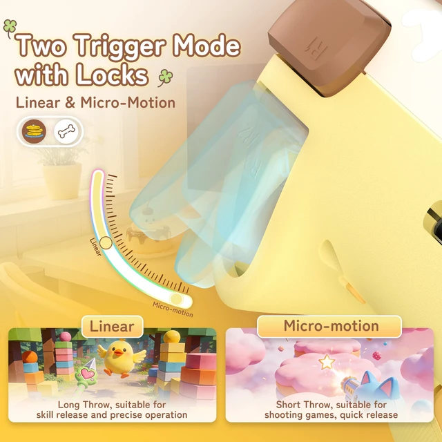 Alt view image 7 of 7 - Kuitmor Pompompurin Dog Switch Pro Controller, Cute Hall Effect Wireless Gamepad No Drift for Switch 2/Switch/OLED/Lite, PC/Steam, Android, iOS, Bluetooth + Wired, Turbo, Back Buttons, 6-Aixs Gyro