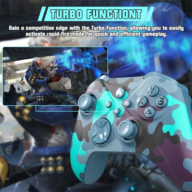 Alt view image 3 of 7 - Nonbliep for Xbox Controller, Compatible with Xbox One X|S, Xbox Series X|S, PC, Special Edition Custom Wireless Controller with 6-Axis Motion Control/3.5mm Audio Jack/Dual Vibration/Turbo