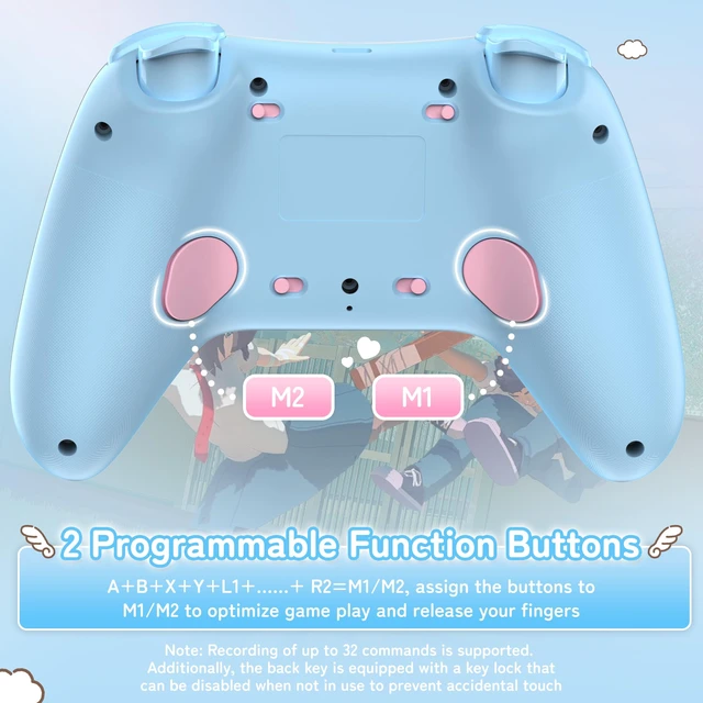 Alt view image 7 of 7 - Kuitmor Cinnamoroll Dog Switch Pro Controller, Cute Hall Effect Wireless Gamepad No Drift for Switch 2/Switch/OLED/Lite, PC/Steam, Android, iOS, Bluetooth + Wired, Turbo, Back Buttons