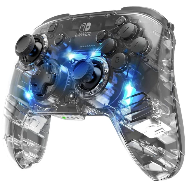 Alt view image 4 of 5 - PDP Afterglow Wireless RGB Gaming Controller for Nintendo Switch 2, Lite | Nintendo Switch OLED, 2 Mappable Back Buttons, Rechargeable 40-Hr Battery, LED Lights, Motion Controls, Gamepad, Translucent