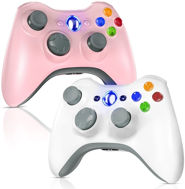 Main image of Gamrombo 2 Pack Replacement for Xbox 360 Controller, Wireless Controllers Gamepad Upgraded Joystick Compatible with 360 & Slim, Windows 11/10/8/7 PC Controller with Dual Shock