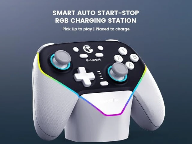 Alt view image 7 of 7 - GameSir Super Nova Wireless Gaming Controller for PC/Switch/iOS/Android, Hall Effect Stick & Trigger, RGB Lighting, Swappable ABXY, Detachable Faceplate, 1000mAh with Charging Dock - Black&White