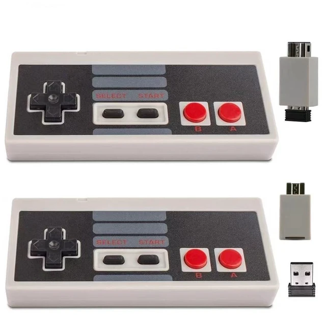 Main image of ZAMPAM 2 Pack 2.4GHz Wireless USB Controllers with Turbo for PC, Mac, Linux | Play NES games through supported emulators. Not compatible with NES Classic, Mini NES consoles.