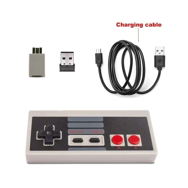 Alt view image 3 of 3 - ZAMPAM 2 Pack 2.4GHz Wireless USB Controllers with Turbo for PC, Mac, Linux | Play NES games through supported emulators. Not compatible with NES Classic, Mini NES consoles.