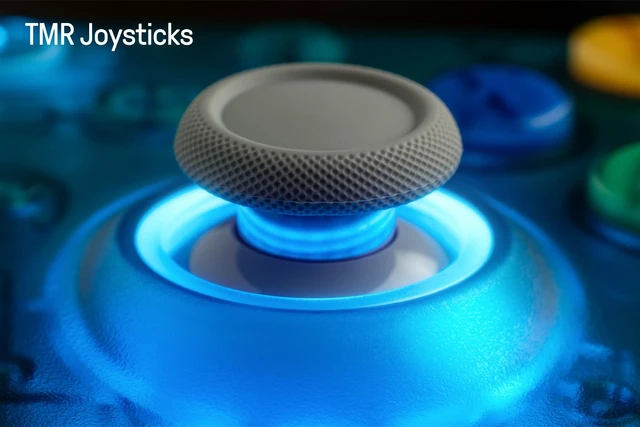 Alt view image 4 of 7 - 8Bitdo Ultimate 2 Wireless Gaming Controller with Charging Dock- Clear Blue | TMR Joysticks, Switchable Hall Effect/Tactile Triggers, 8Speed Wireless Tech, RGB Fire Ring, for PC & Android