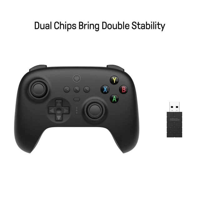 Alt view image 5 of 7 - 8Bitdo Ultimate 2.4g Wireless Controller with Charging Dock, Hall Effect Joystick Update, Pro Gamepad with Back Buttons & Turbo Function for PC, Android, Steam Deck & Apple (Black)