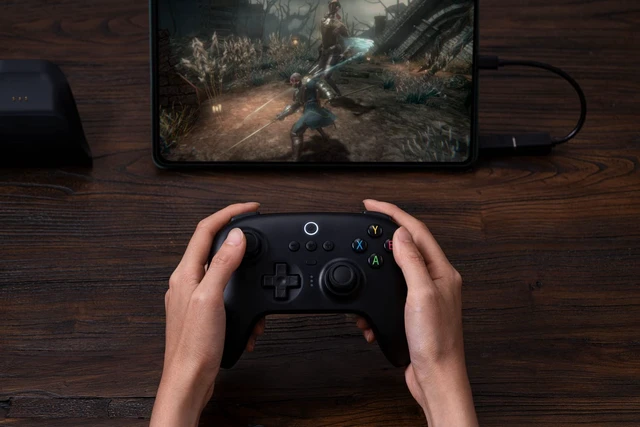 Alt view image 7 of 7 - 8Bitdo Ultimate 2.4g Wireless Controller with Charging Dock, Hall Effect Joystick Update, Pro Gamepad with Back Buttons & Turbo Function for PC, Android, Steam Deck & Apple (Black)