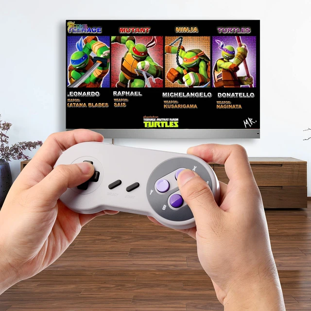 Alt view image 6 of 7 - SAFFUN 2 Pack 2.4 GHz Wireless USB Controller Compatible with SNES Games, Retro SNES PC Controller for Windows PC iOS MAC Linux Raspberry Pi Retropie OpenEmu Emulator (Plug & Play) (Rechargeable)