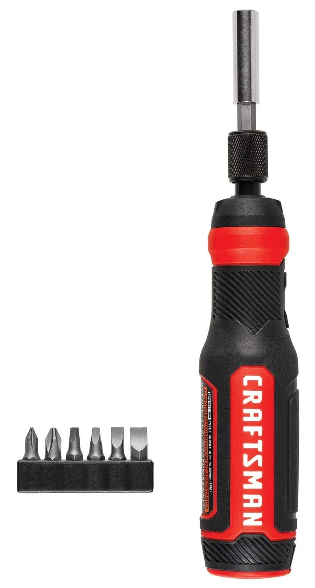 Alt view image 4 of 5 - CRAFTSMAN Cordless Screwdriver, 4V, 8-Piece Set (CMHT66718B6)