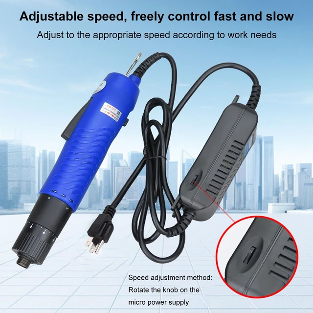 Alt view image 2 of 7 - VISLONE Electric Screwdriver, 110V AC Power Screwdriver Set (Speed | 0.19-2.9Nm Torque Adjustable, 6.35mm Bits, 1200RPM with Power Adapter for Electronics Assembly and Workshop Tasks