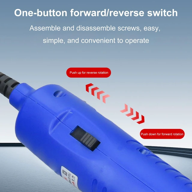 Alt view image 5 of 7 - VISLONE Electric Screwdriver, 110V AC Power Screwdriver Set (Speed | 0.19-2.9Nm Torque Adjustable, 6.35mm Bits, 1200RPM with Power Adapter for Electronics Assembly and Workshop Tasks