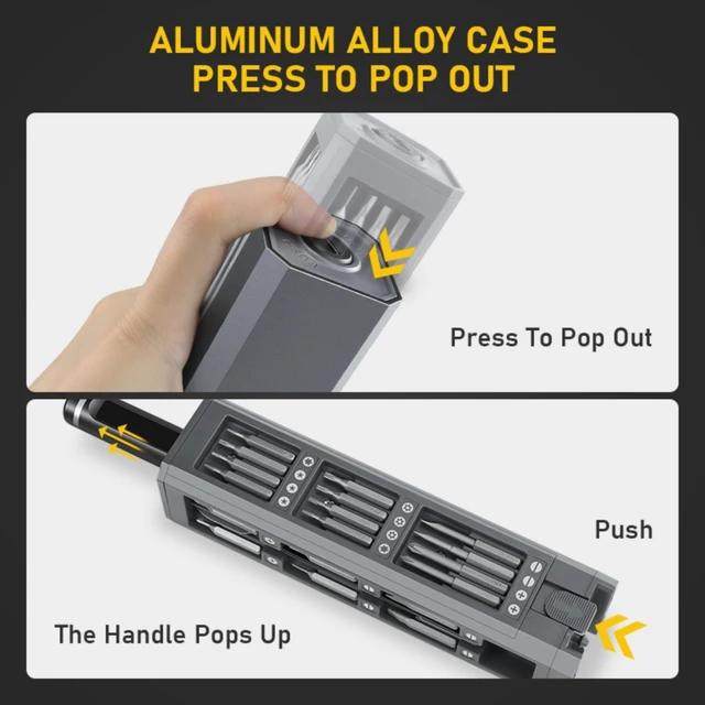 Alt view image 5 of 7 - Mini Electric Screwdriver Set,3.7V Cordless Precision Screwdriver Set with 50 in 1 Magnetic Bits,Magnetic Storage,5 Torque Setting,LED Display,Small Repair Tool Kit for Computers,Phones,Watches