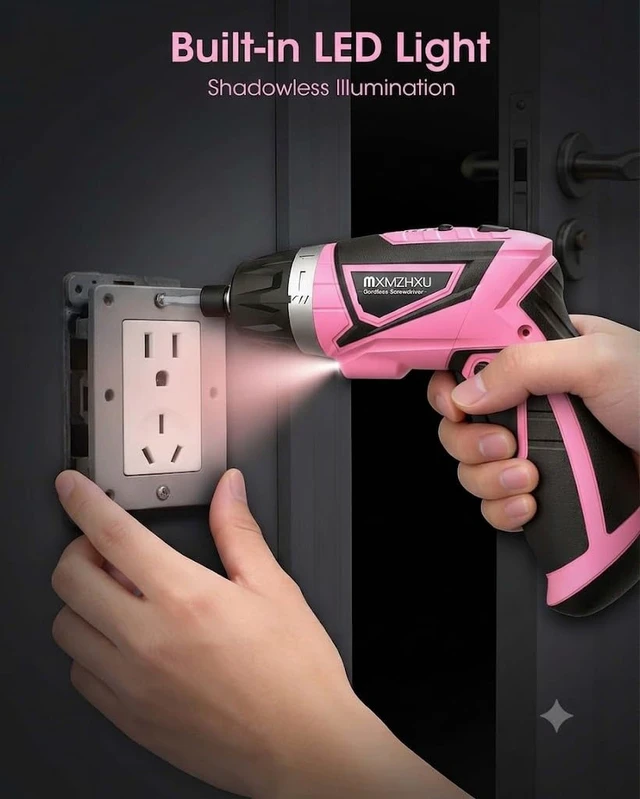 Alt view image 6 of 7 - 8V Cordless Screwdriver,6+1 Precision Torque Electric Screwdriver | Upgraded Max 10N·m 2000mAh Rechargeable Screw Gun with 50-Piece Kit,180° Pivoting Handle,LED Light,Gift for DIY & Home