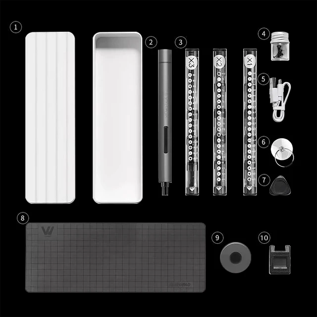 Alt view image 2 of 6 - wowstick Lithium Precision Screwdriver wowstick 1F+ With LED Light And Magnetic Mat, Electric Screwdriver Rechargeable Repair Tool kits Including 56 Bits Extend Bar For Most Electronics Devices