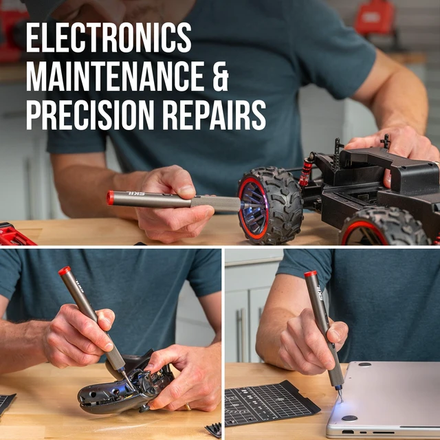 Alt view image 3 of 7 - SKIL PWRCORE GO 4V Rechargeable Precision Screwdriver with 50-Pc. Bit Set and All-In-One Portable Workstation-SD5621-01