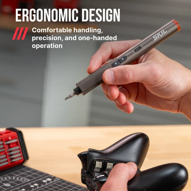 Alt view image 5 of 7 - SKIL PWRCORE GO 4V Rechargeable Precision Screwdriver with 50-Pc. Bit Set and All-In-One Portable Workstation-SD5621-01