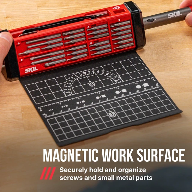 Alt view image 7 of 7 - SKIL PWRCORE GO 4V Rechargeable Precision Screwdriver with 50-Pc. Bit Set and All-In-One Portable Workstation-SD5621-01