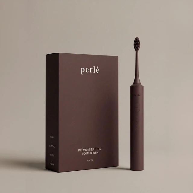 Alt view image 2 of 7 - PERLÉ Sonic Electric Toothbrush for Adults, Rechargeable, 36,000 Sonic Vibrations, 4 Brushing Modes, 60-Day Battery Life, IPX7 Waterproof, Soft Dupont Bristles (Cocoa)