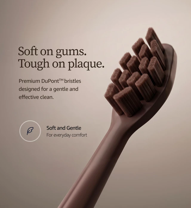 Alt view image 4 of 7 - PERLÉ Sonic Electric Toothbrush for Adults, Rechargeable, 36,000 Sonic Vibrations, 4 Brushing Modes, 60-Day Battery Life, IPX7 Waterproof, Soft Dupont Bristles (Cocoa)