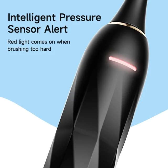 Alt view image 2 of 7 - Reva V3 Sonic Electric Toothbrush for Adults, Dual Display, 5 Modes, 200-Day Battery, 4 Brush Heads, IPX7 Waterproof (Black)
