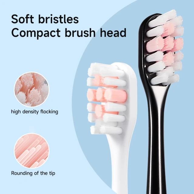 Alt view image 3 of 7 - Reva V3 Sonic Electric Toothbrush for Adults, Dual Display, 5 Modes, 200-Day Battery, 4 Brush Heads, IPX7 Waterproof (Black)