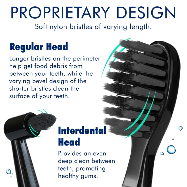 Alt view image 4 of 7 - Sonic-FX Solo Electric Toothbrush w/ 10 Brush Heads + 1 Interdental, Charcoal Bristles, Rechargeable, Charging/Storage Base, 3 Brush Modes, Smart Timer, 2 Months Use on Full Charge, Coral Color