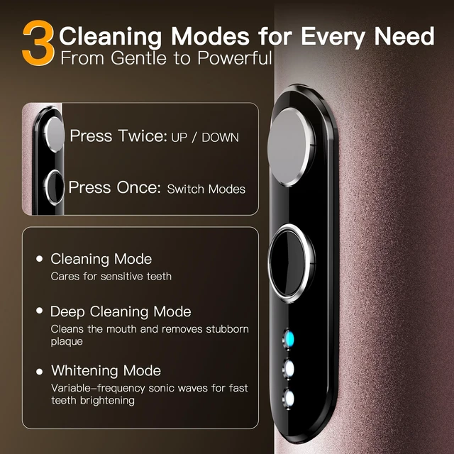 Alt view image 5 of 7 - GearOra M23 Travel Electric Toothbrush for Adults, Retractable Portable Sonic Toothbrush, Aluminum Body, 30-Day Battery, Universal USB-C Charging, IPX7 Waterproof, Compact Travel Size Toothbrush