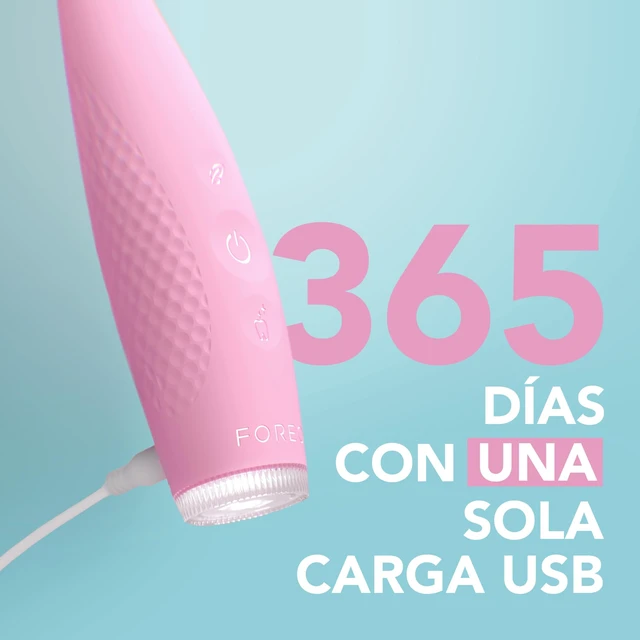 Alt view image 4 of 7 - FOREO Issa 4 Bundle Sonic Electric Toothbrush + Hybrid Wave Brushead | Electric toothbrush, sonic toothbrush, soft bristles, whitening teeth, gum care, tongue cleaner, rechargeable, Pearl Pink