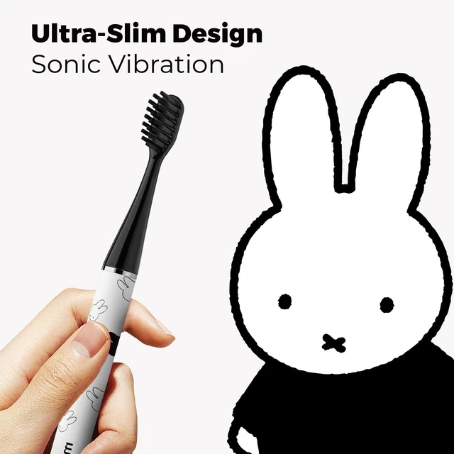 Alt view image 4 of 7 - MIPOW Miffy Brush GO i4 Electric Toothbrush & Mini Water Flosser Combo Set, Slim Rechargeable Sonic Toothbrush w/Travel Case & Ceramic DockOral Care Kit for Travel